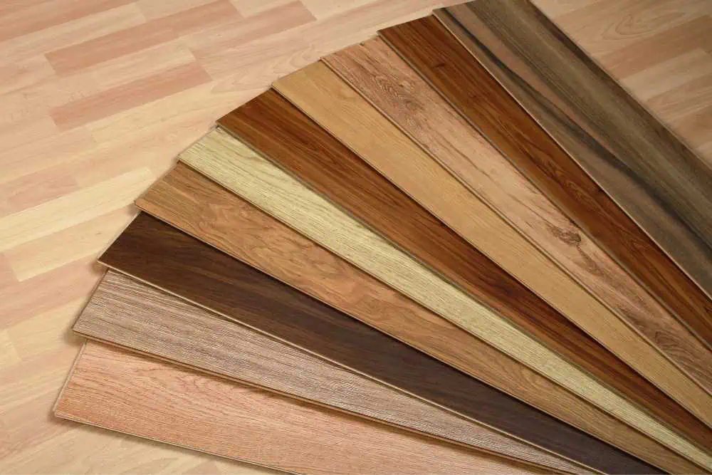 Diverse flooring palette showcasing various types of wood options available from Nativi Construction in Ventura County.